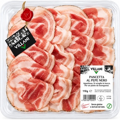 Villani pancetta s černým pepřem 110 g