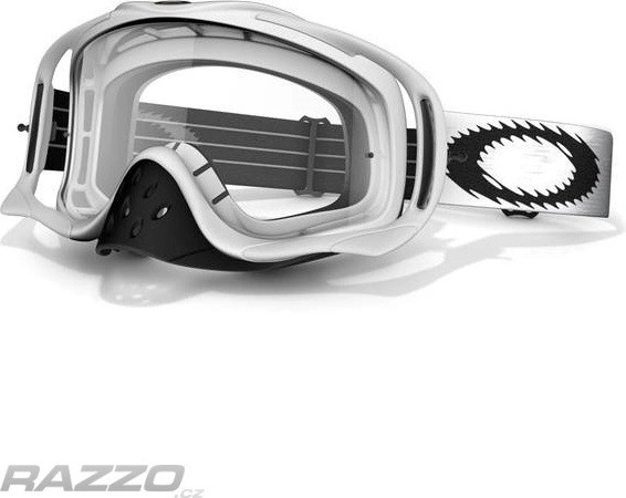 Oakley Crowbar MX Goggles - Matt White Speed⁄Clear Lens