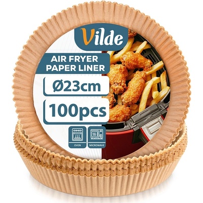 Papírové vložky do horkovzdušné fritézy 23 cm, 100 ks Vilde