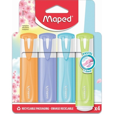 Maped Fluo Peps Pastel sada 4 ks 42510