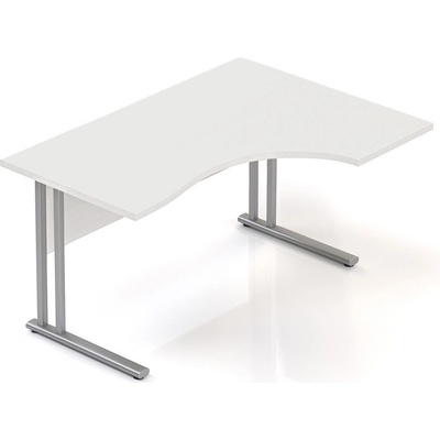 Lenza Ergonomický stůl Visio 140 x 100 cm, pravý, bílá