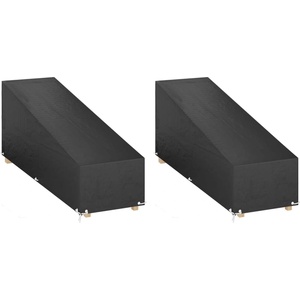 vidaXL Покривала за шезлонги 2 бр 12 капси 200x65x35/60 см полиетилен (3155395)