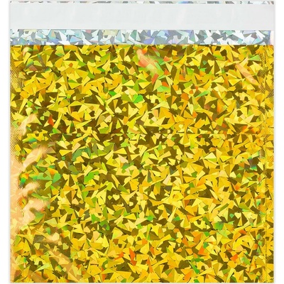 Holografické fóliové obálky - 165 x 165 mm - Holografická zlatá