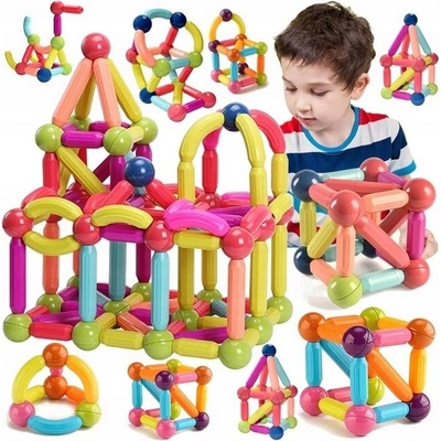 MalPlay Magnetické kocky 120 ks