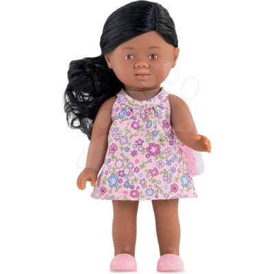 Corolle Mini Corolline Rosaly Les Trendies s hnedými očami a fialové kvetinky na šatách 20 cm