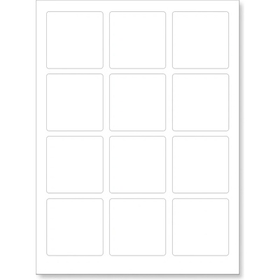 Самозалепващи етикети 60 x 60 mm, 12 етикети, A4, 100 листа (R0ECO.6060)