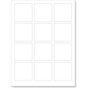 CDRmarket Самозалепващи етикети 60 x 60 мм, 12 етикета, A4, 100 листа (R0ECO.6060)