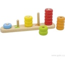 Drevené hračky Goki Základné tvary na doske a čísla