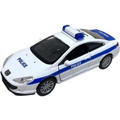 WELLY PEUGEOT 407 KUPÉ POLÍCIA NOVÝ KOVOVÝ MODEL 1:34