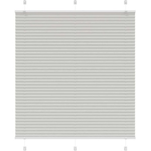 vidaXL Плисирана щора Светло сиво 115x150 cm Ширина на плата 114, 4 cm (4015350)