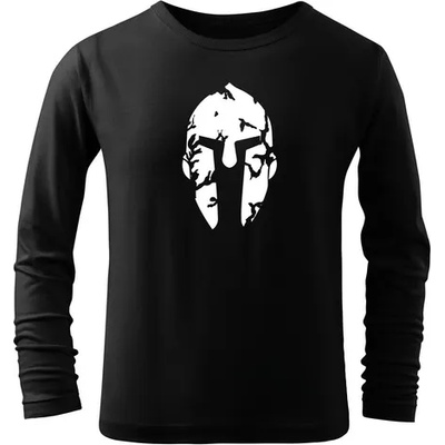 DRAGOWA детска тениска с дълъг ръкав Спартанец, черна (7188)