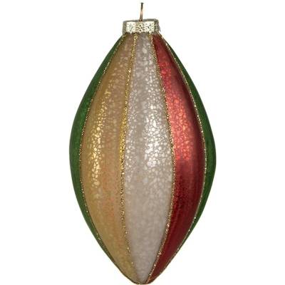 Clayre & Eef Barevná skleněná vánoční ozdoba 8*15 cm
