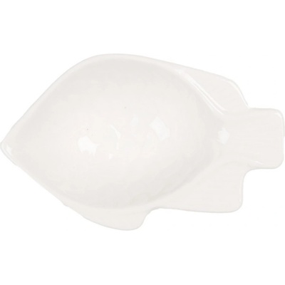 Clayre & Eef Malá bílá mistička ve tvaru rybky Fish Bowl S - 9 x 6 x 3 cm 25 ml