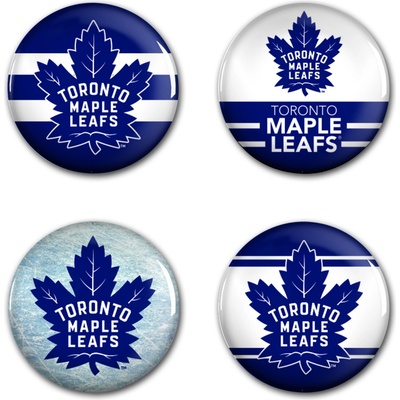 Wincraft sada placek Toronto Maple Leafs NHL button 4 ks
