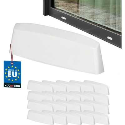 Zátka odvodnenia pre okná PVC biela 45 mm sada 20 ks.
