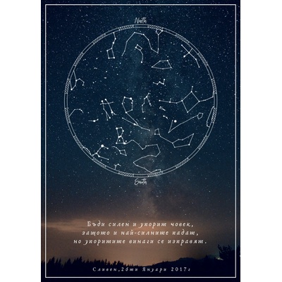 Звездна карта - Сливен (Postervramka-49-b1)