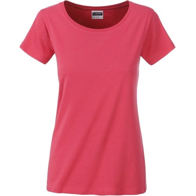 James & Nicholson (Daiber) Klasické dámske tričko z biobavlny 8007 Malinová