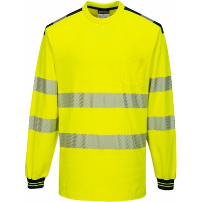Portwest T185 PW3 L/S Reflexné tričko žltá/čierna S