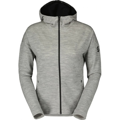 Scott Дамски вълнен пуловер Scott Women's Hoody Commuter Merino Cycling jacket - Grey Melange (105-7789-0214)