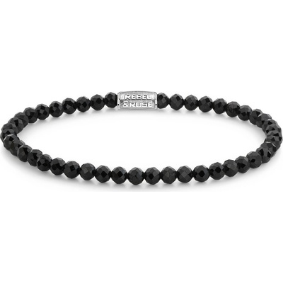 Rebel & Rose RR-40160-S-S náramek Black Glam Rocks Silver