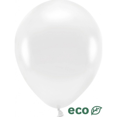 Balónky bílé ECO 26 cm metalické