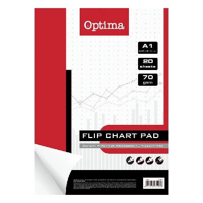 Хартия за флипчарт OPTIMA обикновена 58x84cm 20 листа/блок 22396 (22396)