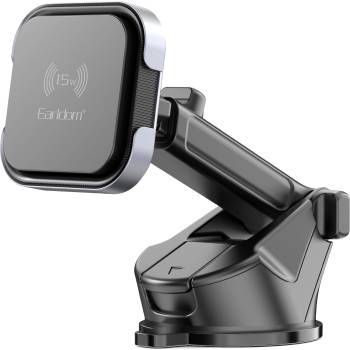 Earldom Универсална стойка за телефон, Earldom ET-WC63, Магнитна, Безжично зареждане, Черен - 17906 (17906)
