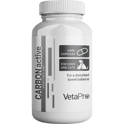 VetaPro CarbonActive tráviaci adsorbent pre psov a mačky 20 kapsúl