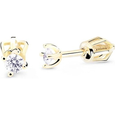 Cutie Diamonds kôstkové náušnice zo žltého zlata s briliantmi DZ8014-30-00-X-1