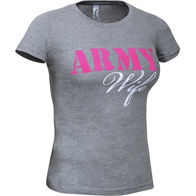 Dámske tričko ARMY WIFE SIVÁ