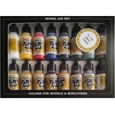 Vallejo: Basic Colors Acrylic 16 Airbrush Paint Set for Model and Hobby 17ml