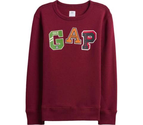 GAP V-FA Logo Crew červená