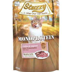 Stuzzy Monoprotein, мокра храна за котки, прясна шунка, 85 г, саше