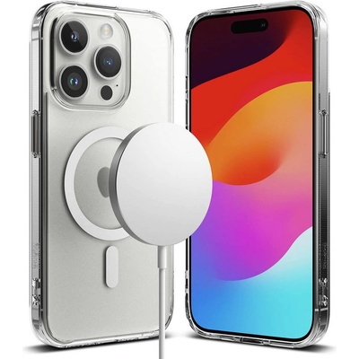 Ringke Fusion Magnetic Case - хибриден кейс с висока степен на защита с MagSafe за iPhone 15 Pro Max (прозрачен-мат)