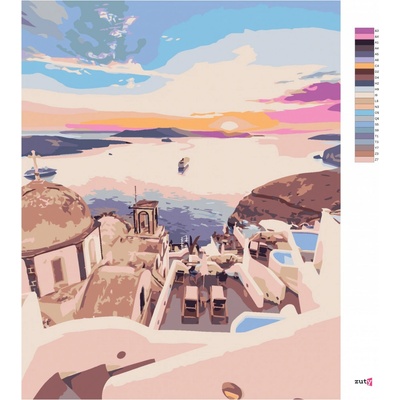 Zuty Malování podle čísel BAREVNÉ SANTORINI