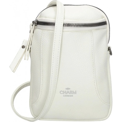 Charm London elegantní kožená kabelka na mobil „Belleza“ bílá