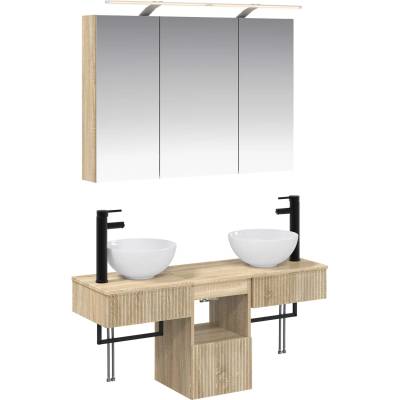 vidaXL Комплект шкафове за баня 4 pcs Дъб сонома 100 x 14, 5 x 70 см (3406257)