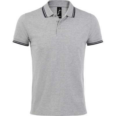 Sol's polokošile Pasadena Men grey melang Melír šedá /navy