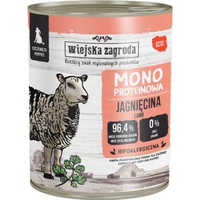 Wiejska Zagroda Monoproteinové jehněčí pro štěňata 800 g