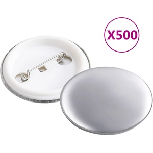 vidaXL Заготовки за значки, 500 комплекта, 37 мм (30159)
