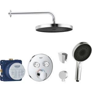 SANITINO - Душ комплект Grohe със смесител и скрито тяло, аксесоари kielle, хром SANI21GKK008 (SANI21GKK008)