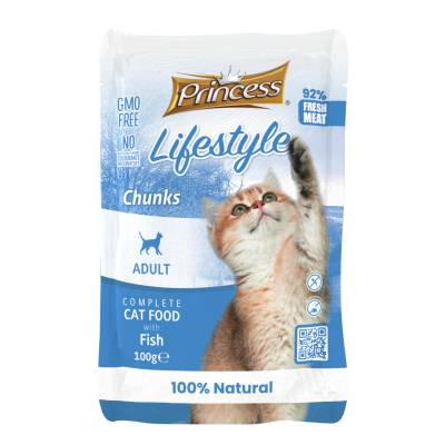 Petnutrition - Пауч за израснали котки, вкусни хапки с два вида риба, 22 броя в стек