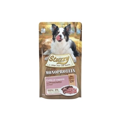 Stuzzy Monoprotein Grain& Gluten Free With Ham - Пауч за израснали кучета с прошуто, 150 гр