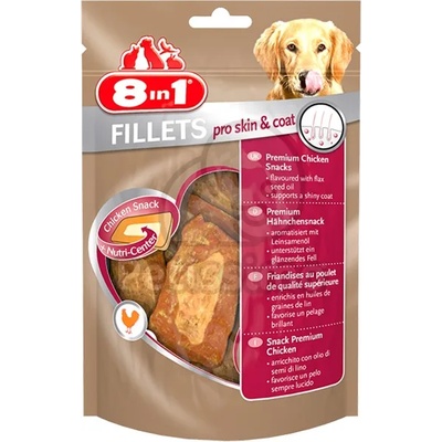 8in1 Fillets Pro Skin & Coat - лакомство за награда 80 г