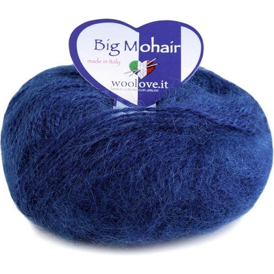 Pletací příze Big Mohair 25 g Varianta: 12 (908) modrá námořnická, Balení: 1 ks 42299/80186/191860