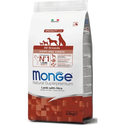 Monge Dog Puppy & Junior jahňa a ryža 2,5 kg