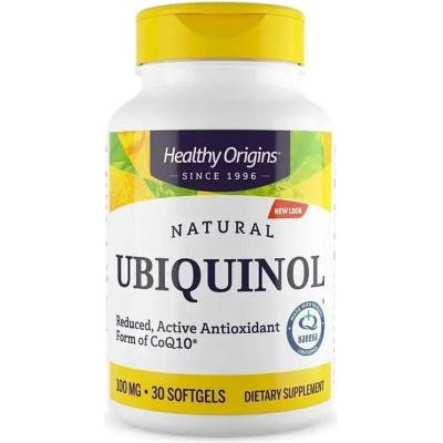 Healthy Origins Убиквинол, 100 mg, 30 капсули, Healthy Origins (36465 HO)