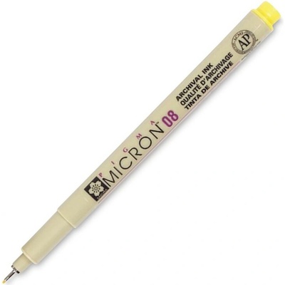 Technický liner SAKURA Pigma Micron 08 žlutý 0,5 mm