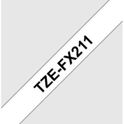 TZE-FX211, biela / čierna, 6mm TZEFX211