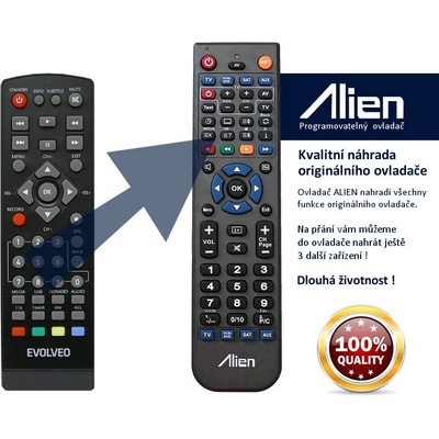 Diaľkový ovládač Alien Evolveo Omega T2